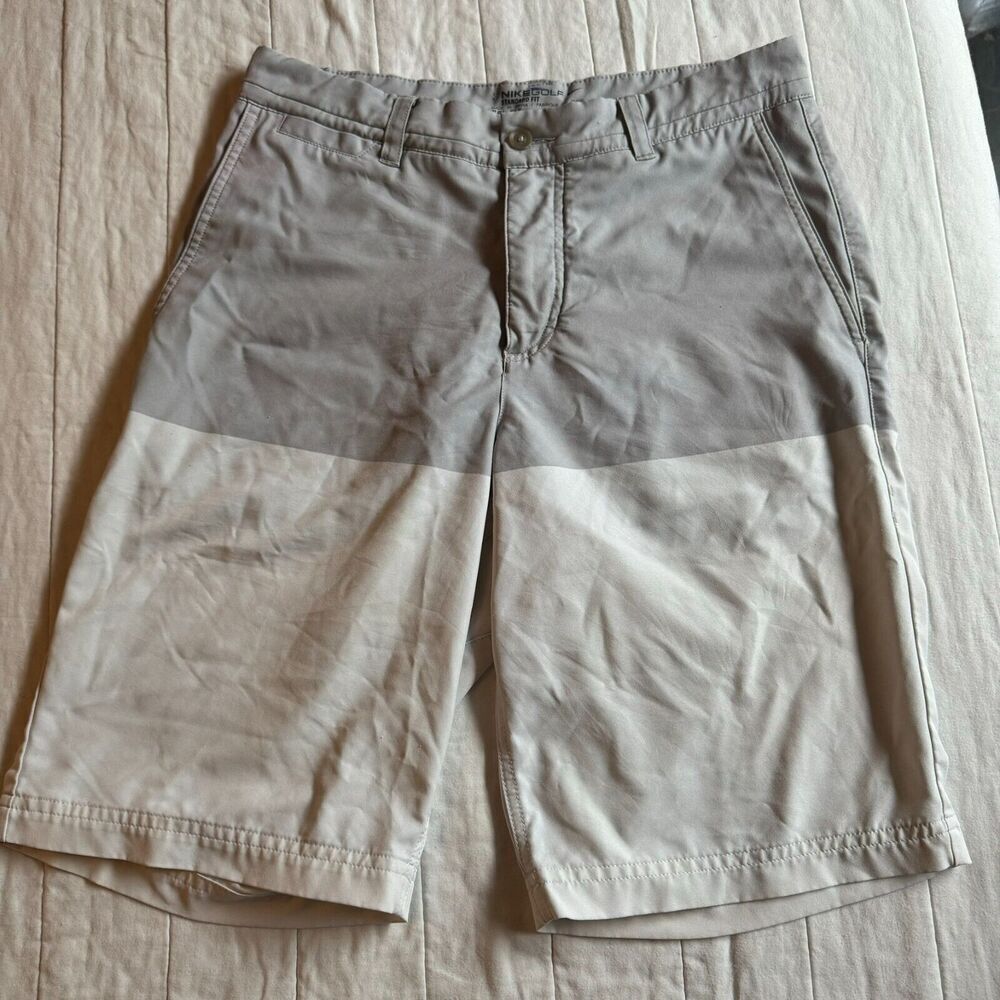 Nike Men’s Gray Golf Shorts Size 28 Dri-Fit Polyester And Spandex‎